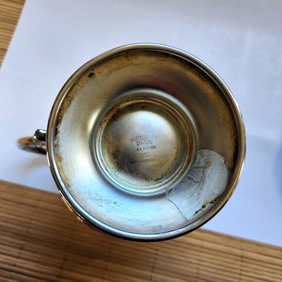 Vintage Silver Plate Water Pitcher Victorian Plate 8 1/4" EP Copper Canada - Picture 8 of 9